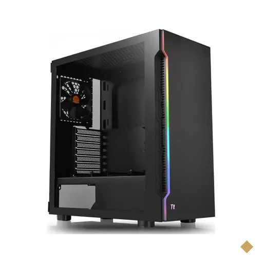 Gabinete Thermaltake H200 TG RGB, Lateral em Vidro Temperado, 1 Fan 120mm Mid…