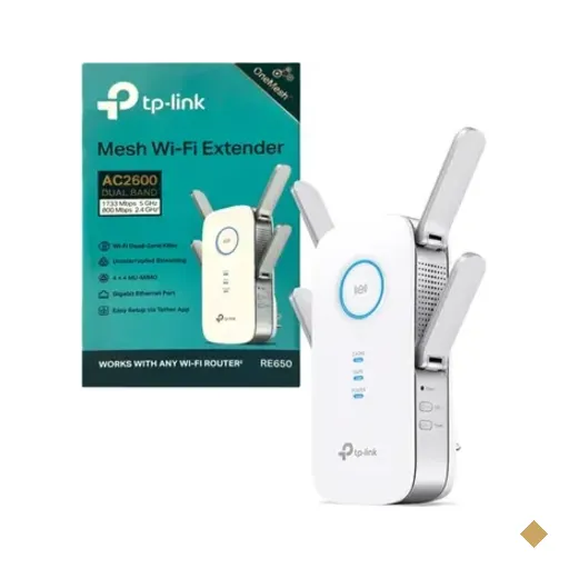 Repetidor Wireless Dual Band Ac2600 Extensor Sinal 1733mbps Re650 Tp Link