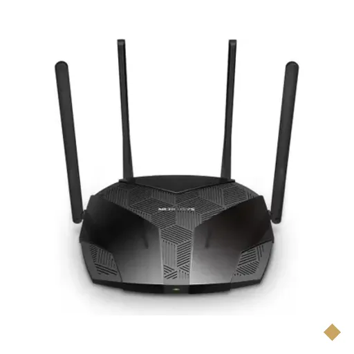 Roteador Mercusys Wi-Fi 6 Dual Band, 1800mbps, Ofdma Mu-Mimo, WPA3, BSS, IPV6…