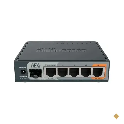 Roteador Mikrotik Hex S - 5 Portas Gigabit - 1 Porta Sfp - Routeros