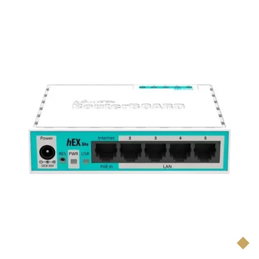 Roteador Mikrotik Hex Lite - Poe - 5 Portas 100mbps - Rb750r2