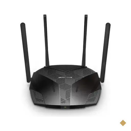 Roteador Mercusys Mr70x, Wi-Fi 6, Gigabit Ax1800, Dual Band, Preto