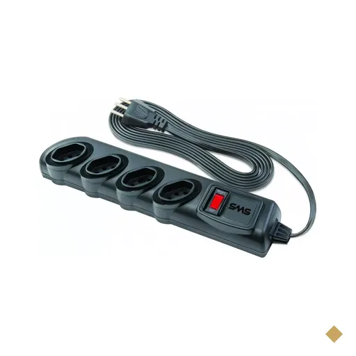 Filtro de Linha 4 Tomadas Padrão Novo Bivolt 3mts 0062329 -SMS