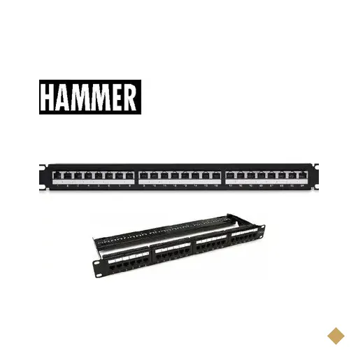 Rack Hammer Patch Panel 24p - Rj-45 Cat.6e - 1u - 19