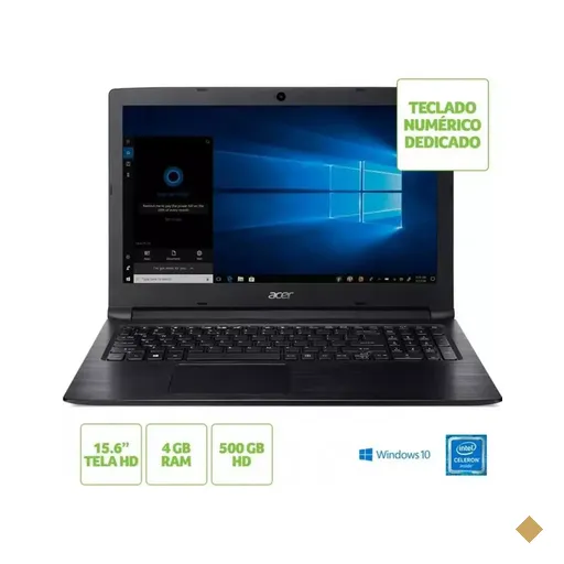 Notebook Acer Aspire A315-33-C39F (Intel Celeron N3060 1.6GHz@2.48GHz Turbo…