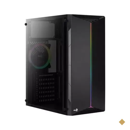 Gabinete Aerocool Split Tempered Glass RGB Mid Tower Black