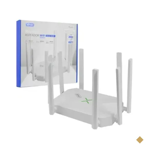 Roteador Wireless Dual Band 2.4ghz/5ghz, 4 Portas Ethernet 1200mbps, Fácil…
