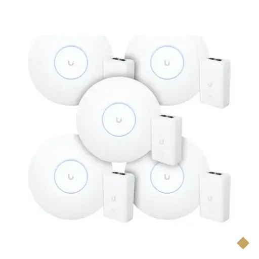 5 Roteadores Wi-fi 6 Access Point 3.0 Gbps + 5 Injetores Poe+ | 5 U6+ Ubiquiti…