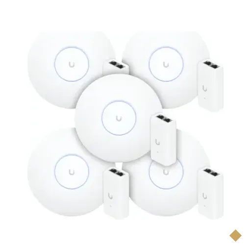 5 Roteadores Wi-fi 6 Access Point 3.0 Gbps + 5 Injetores Poe | 5 U6+ Ubiquiti…