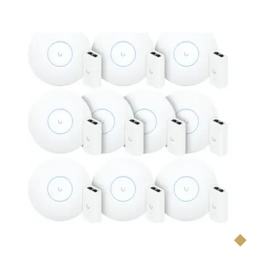 10 Roteadores Wi-fi 6 Access Point 3.0 Gbps + 10 Injetores Poe | 10 U6+…