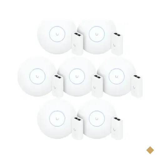 7 Roteadores Wi-fi 6 Access Point 3.0 Gbps + 7 Injetores Poe | 7 U6+ Ubiquiti…