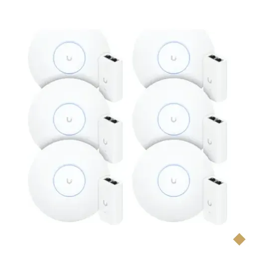 6 Roteadores Wi-fi 6 Access Point 3.0 Gbps + 6 Injetores Poe | 6 U6+ Ubiquiti…