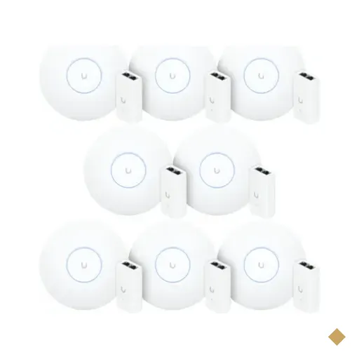 8 Roteadores Wi-fi 6 Access Point 3.0 Gbps + 8 Injetores Poe | 8 U6+ Ubiquiti…
