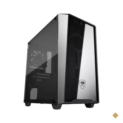Gabinete Cougar MG 120 Tempered Glass Side Window Black