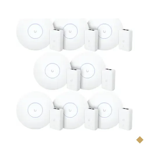 8 Roteadores Wifi 6 Access Point 5.3 Gbps + 8 Injetores Poe+ | 8 U6 Pro…