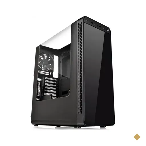 Gabinete Thermaltake View 27 Black com Janela Riing 12 LED Branco