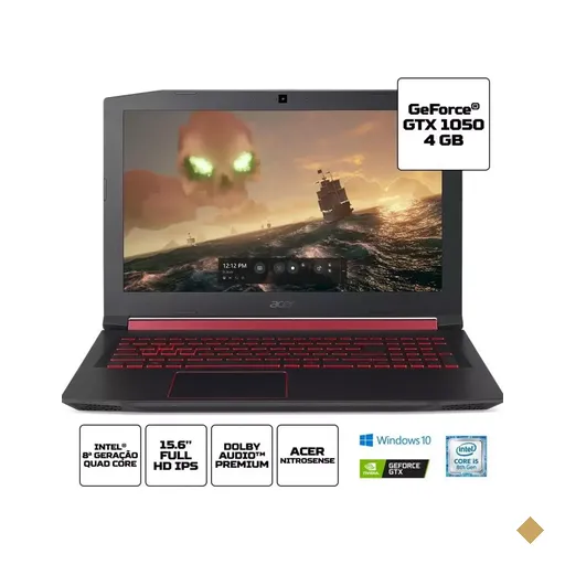 Notebook ACER Aspire Nitro 5 An515-52-5188 (Intel Core i5-8300H 2.3GHz@4.0GHz…