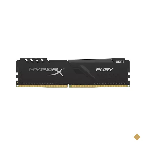 Memória HyperX Fury Black 8GB DDR4 2400MHz PC4-19200 HX424C15FB3/8