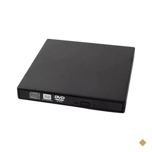 Gravador Asvotek DVD-RW Externo Slim Portable USB 2.0 Preto