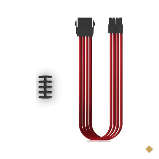 Cabo Extensor Sleeved DeepCool CPU 8 pinos (4+4) 30CM Vermelho