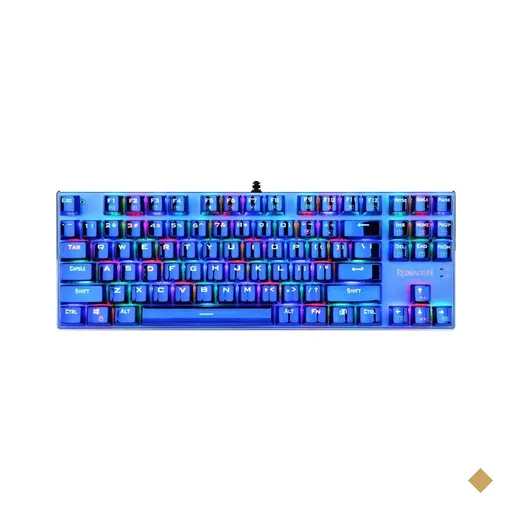 Teclado Mecânico Gamer Redragon Tvastar RGB Azul Metálico com Switch Outemu…