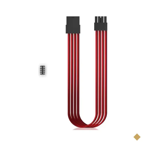 Cabo Extensor Sleeved DeepCool PCI-Express 6+2 pinos 30CM Vermelho