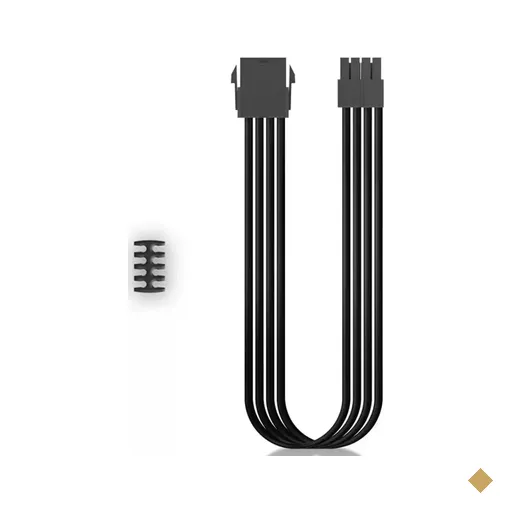 Cabo Extensor Sleeved DeepCool CPU 8 pinos (4+4) 30cm Preto