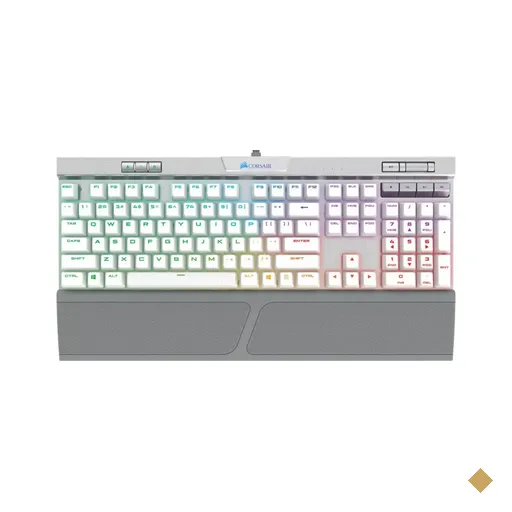 Teclado Mecânico Corsair K70 RGB MK.2 SE Cherry MX Speed Branco USB US