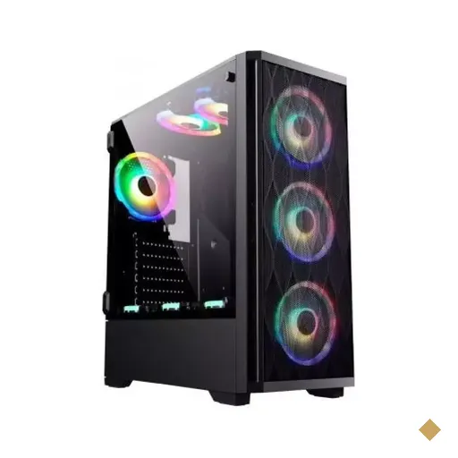 Gabinete Bluecase BG-025, Lateral em Vidro Temperado, Mid Tower Black
