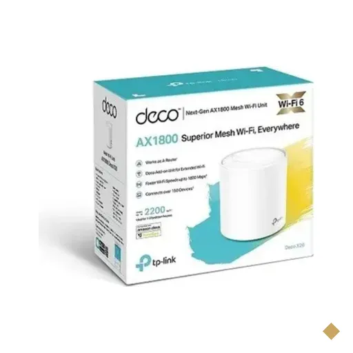 Roteador Wi-fi 6 Tp-link Deco X20 (1-pack) Whole-home Mesh Ax1800 Dual Band…