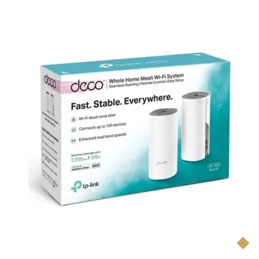 Roteador Mesh Wi-fi 5 Tp-link Deco E4 (2-pack) Ac1200 Dual Band Whole Home…