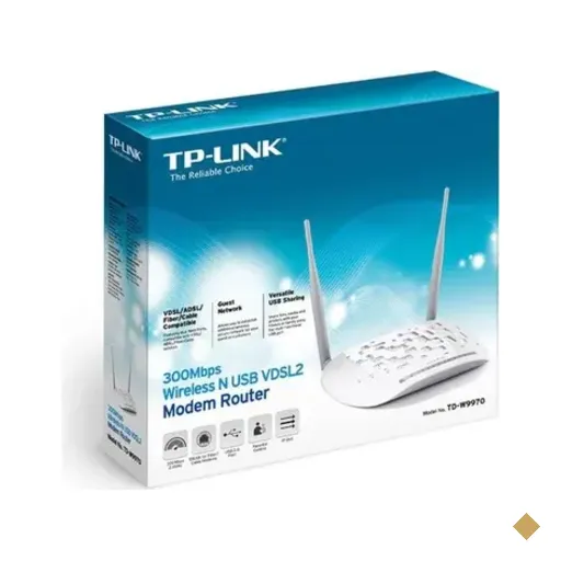 Roteador Modem Vdsl2 Tp-link Td-w9970 300mbps Usb Dual Band Wi-fi 802.11n…