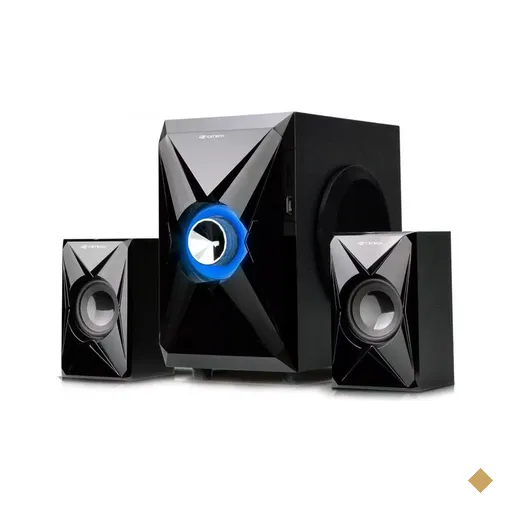 Caixa de Som C3Tech 2.1 40W RMS Subwoofer USB/SD/FM Preta - SP-260BK 