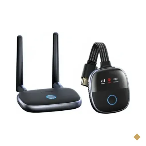 Transmissor E Receptor Hagibis Kit 12g HDMI Sem Fio Plug Play Preto