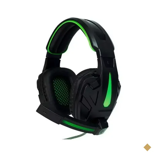 Headset Gamemax H8657 P2/USB - Preto/Verde