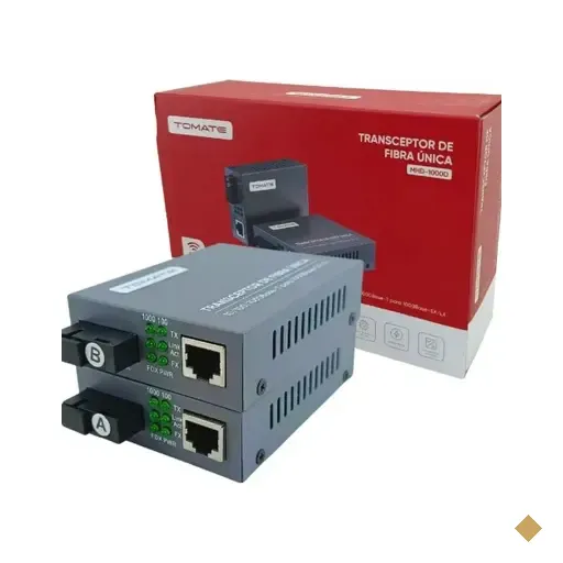 Conversor De Mídia Fibra 100Mbps A/b Tomate Mhd-100d