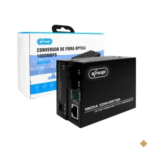 Par Conversor De Fibra Óptica Mídia Gigabit 1000mbps Rj45 A+b