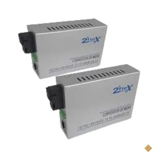Kit 2 Conversor Midia Gigabit 10km 2flex