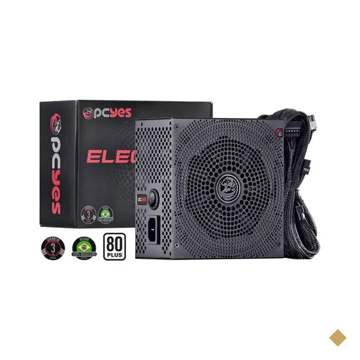 Fonte PCYes 500W Electro V2 Series ATX12V v2.3 80 PLUS White