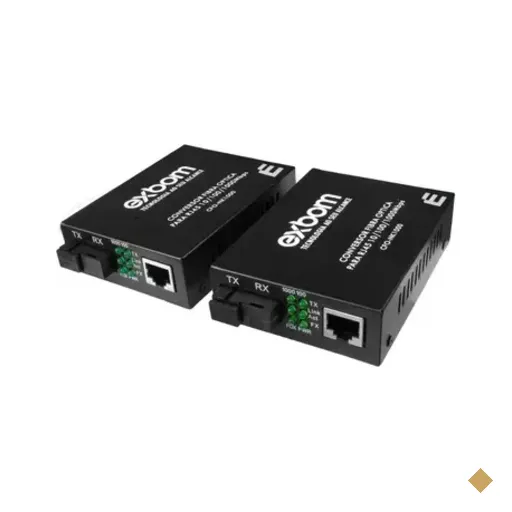 Par De Conversor Mídia Fibra Óptica A+b Ef-exbom Gigabit 20km Para Rj45…