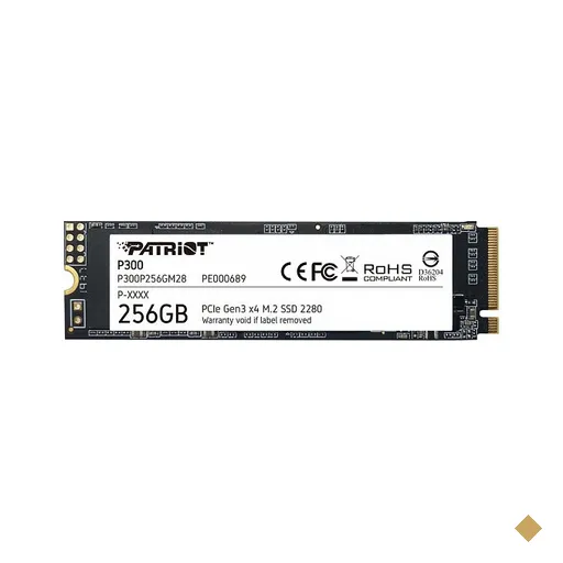 SSD 256 GB Patriot P300, M.2 2280, PCIe Gen3X4, Leitura: 1700MB/s e Gravação:…