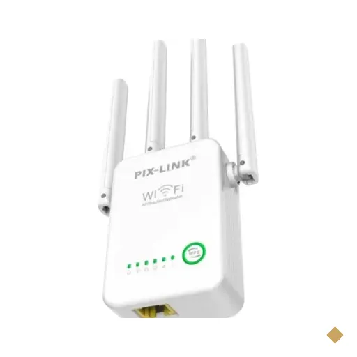 Repetidor de Sinal Wifi Longo Alcance com 4 Antenas 300 Mbps Cor Branco