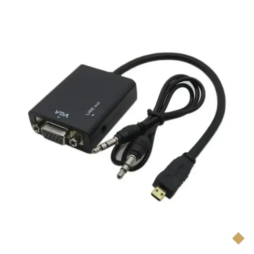 Cabo Adaptador Mini HDMI M x VGA F c/áudio