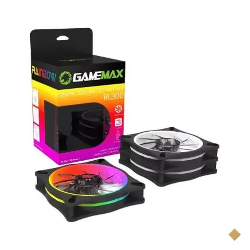 Kit Fan Cooler GAMEMAX 120mm LED RGB Rainbow RL300 - c/ 3 unidades