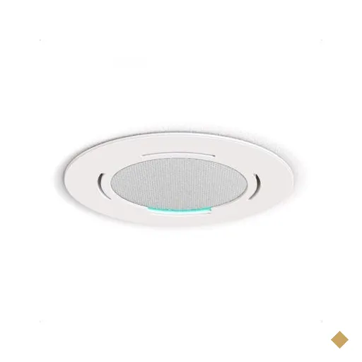 Suporte De Embutir No Teto Gesso Redondo Para Alexa Echo Pop Branco