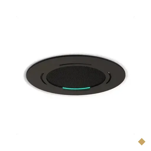 Suporte De Embutir No Teto Gesso Redondo Para Alexa Echo Pop Preto.