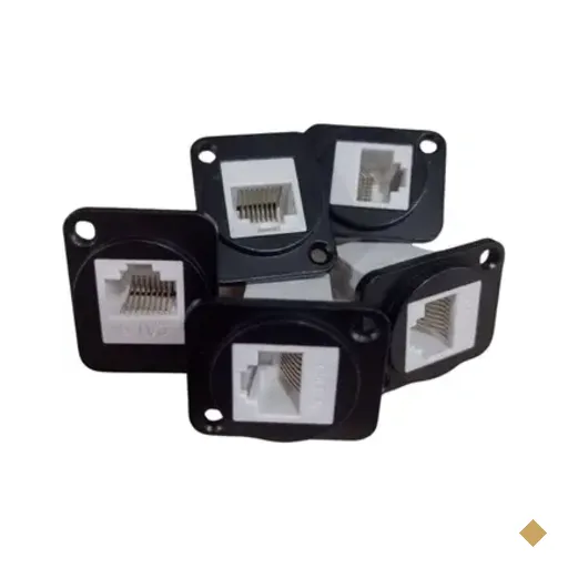 Emenda Rj45 Para Painel Cat 5/6 Rede Ethernet Kit 4 Peças
