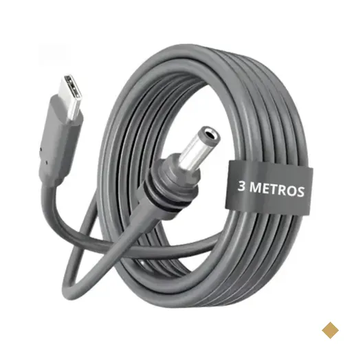 Cabo Usb-c Para Starlink Mini, 3 Metros, Cinza, Carregador E Transferência De…