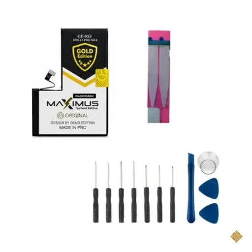 Kit Reparação De Bateria Gold Compatível Iphone 15 Pro Max