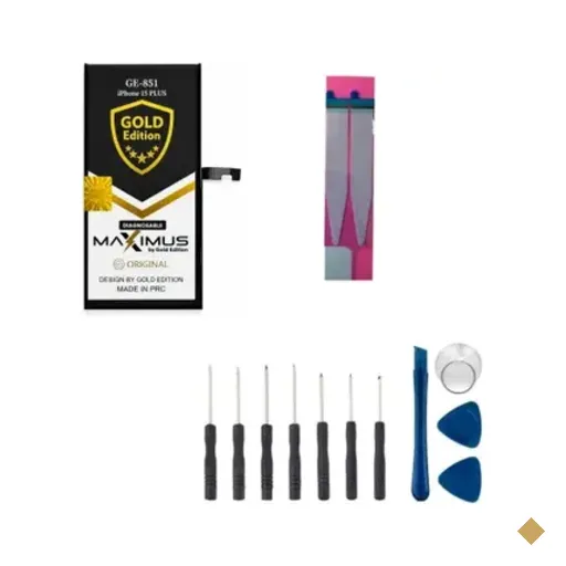 Kit Reparação De Bateria Gold Compatível Iphone 15 Plus 100%